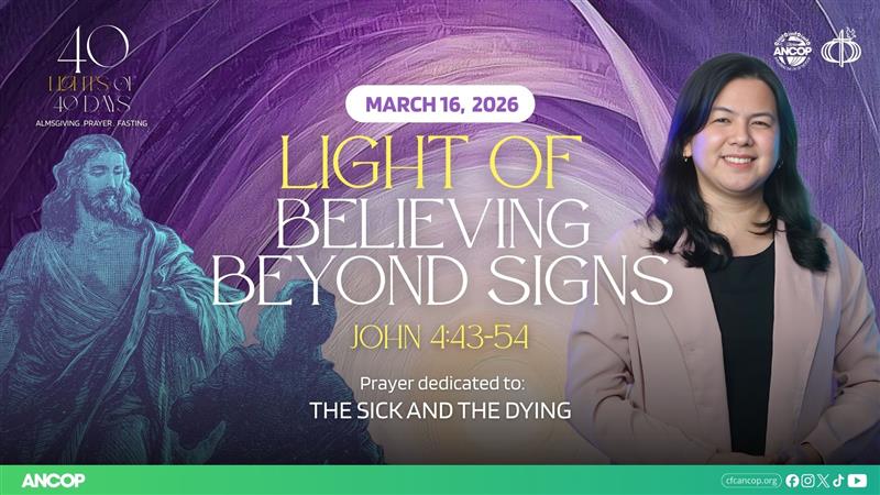 DAY 23 - March 16: THE LIGHT OF BELIEVING BEYOND SIGNS | Diane Sol